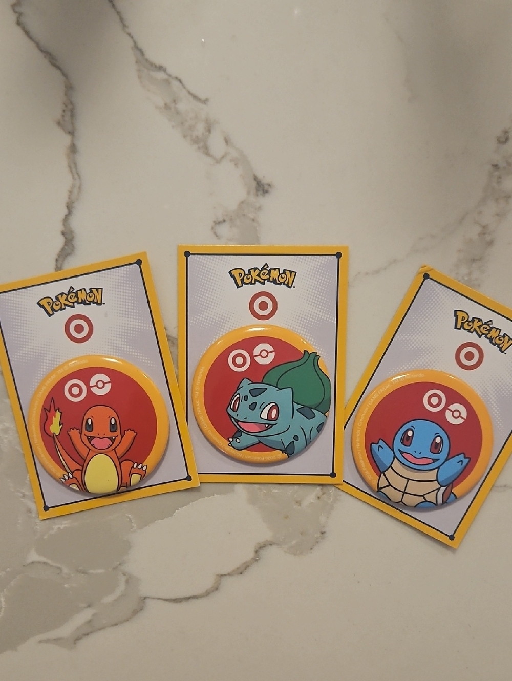 Pokémon x Target Starter Pins - Charmander Bulbasaur Squirtle
